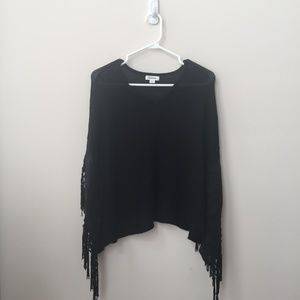 Garage Black Lace/Fringe  Poncho Size XS